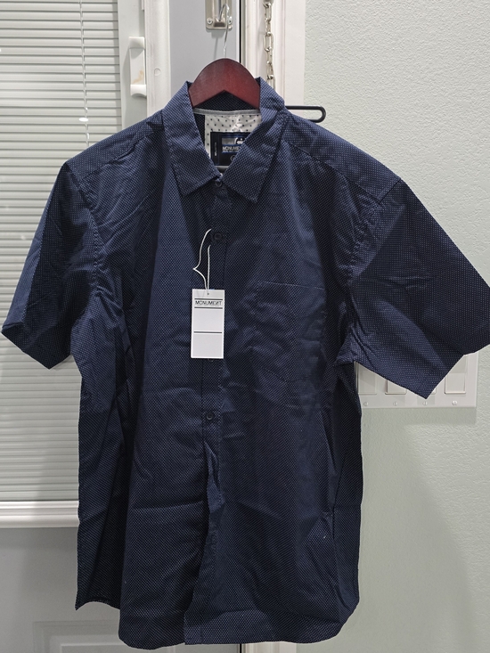 Monument Other - Monument Men’s Navy Short-Sleeve Button-Down Shirt